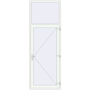 DOOR KORSA OPTIMUM REHAU BRILLANT 1050x3000 mm RAL 9016 Traffic white two-sided