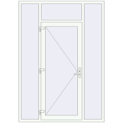 DOOR KORSA OPTIMUM REHAU BRILLANT 1700x2400 mm RAL 9016 Traffic white two-sided DOOR KORSA OPTIMUM REHAU BRILLANT 1700x2400 mm RAL 9016 Traffic white two-sided
