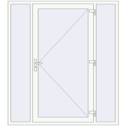 DOOR KORSA OPTIMUM REHAU BRILLANT 1850x2070 mm RAL 9016 Traffic white two-sided