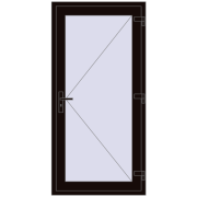 DOOR KORSA OPTIMUM REHAU BRILLANT 900x1850 mm BLACK_BROWN two-sided