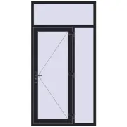 Drzwi zewnętrzne 1250x2400 mm DOOR OPTIMUM REHAU BRILLANT BLACK_ULTI-MATT dwustronny
