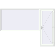 DOOR KORSA OPTIMUM REHAU BRILLANT 3150x2200 mm RAL 9016 Traffic white two-sided