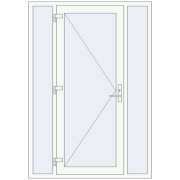 Drzwi zewnętrzne 1400x2010 mm DOOR KORSA OPTIMUM REHAU BRILLANT RAL 9016 Traffic white dwustronny Drzwi zewnętrzne 1400x2010 mm DOOR KORSA OPTIMUM REHAU BRILLANT RAL 9016 Traffic white dwustronny
