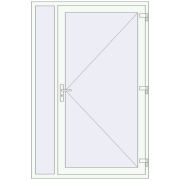 Drzwi zewnętrzne 1400x2100 mm DOOR ALU STANDARD 72 RAL 9016 Traffic white dwustronny