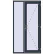 Drzwi zewnętrzne 1160x2180 mm DOOR KORSA OPTIMUM REHAU BRILLANT ANTHRACITE_GREY_STRUKTURAL dwustronny Drzwi zewnętrzne 1160x2180 mm DOOR KORSA OPTIMUM REHAU BRILLANT ANTHRACITE_GREY_STRUKTURAL dwustronny