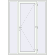 DOOR KORSA ENERGY-SAVING REHAU SYNEGO 1700x2400 mm BLACK_ULTI-MATT external