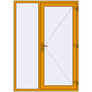 DOOR KORSA ALU STANDARD 72 1500x2100 mm RAL 1006 Maize yellow two-sided