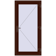 DOOR KORSA OPTIMUM REHAU BRILLANT 900x1850 mm BLACK_CHERRY two-sided