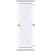 Drzwi zewnętrzne 800x2100 mm DOOR KORSA OPTIMUM REHAU BRILLANT