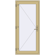 DOOR KORSA ALU STANDARD 72 900x2010 mm RAL 1000 Green beige two-sided