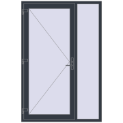 Drzwi zewnętrzne 1400x2100 mm DOOR KORSA ENERGY-SAVING REHAU SYNEGO ANTHRACITE_GREY_STRUKTURAL dwustronny Drzwi zewnętrzne 1400x2100 mm DOOR KORSA ENERGY-SAVING REHAU SYNEGO ANTHRACITE_GREY_STRUKTURAL dwustronny