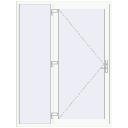 DOOR KORSA ALU STANDARD 72 1600x2100 mm RAL 9016 Traffic white two-sided