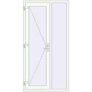 DOOR KORSA OPTIMUM REHAU BRILLANT 1100x2200 mm