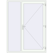 Entrance doors 1650x2200 mm DOOR KORSA OPTIMUM REHAU BRILLANT RAL 9016 Traffic white two-sided Entrance doors 1650x2200 mm DOOR KORSA OPTIMUM REHAU BRILLANT RAL 9016 Traffic white two-sided