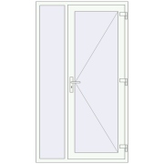 DOOR KORSA ENERGY-SAVING REHAU SYNEGO 1200x2100 mm WALNUT external