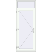 DOOR KORSA OPTIMUM REHAU BRILLANT 900x2370 mm RAL 9016 Traffic white two-sided