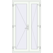 DOOR OPTIMUM REHAU BRILLANT 1100x2020 mm RAL 9016 Traffic white dwustronny DOOR OPTIMUM REHAU BRILLANT 1100x2020 mm RAL 9016 Traffic white dwustronny