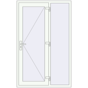 DOOR KORSA OPTIMUM REHAU BRILLANT 1200x1899 mm RAL 9016 Traffic white two-sided