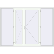 DOOR KORSA OPTIMUM REHAU BRILLANT 3000x2200 mm RAL 9016 Traffic white two-sided