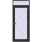 Entrance doors 1000x2420 mm DOOR KORSA ENERGY-SAVING REHAU SYNEGO ANTHRACITE_GREY_GLATT two-sided Entrance doors 1000x2420 mm DOOR KORSA ENERGY-SAVING REHAU SYNEGO ANTHRACITE_GREY_GLATT two-sided