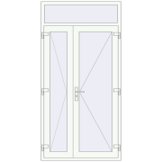 Entrance doors 1175x2340 mm DOOR KORSA ALU STANDARD 72 RAL 9016 Traffic white two-sided Entrance doors 1175x2340 mm DOOR KORSA ALU STANDARD 72 RAL 9016 Traffic white two-sided