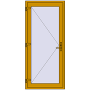 DOOR KORSA ALU STANDARD 72 900x2010 mm RAL 1005 Honey yellow two-sided