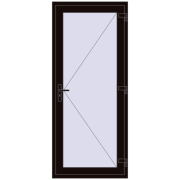 DOOR KORSA ENERGY-SAVING REHAU SYNEGO 900x2100 mm BLACK_BROWN two-sided