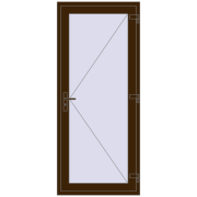 DOOR KORSA OPTIMUM REHAU BRILLANT 900x2100 mm DARK_OAK two-sided