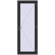DOOR KORSA ENERGY-SAVING REHAU SYNEGO 900x2400 mm ANTHRACITE_GREY_GLATT two-sided