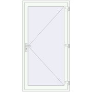 Drzwi zewnętrzne 1100x2100 mm DOOR ALU STANDARD 72 RAL 9016 Traffic white dwustronny
