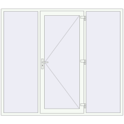 DOOR KORSA OPTIMUM REHAU BRILLANT 2400x2100 mm RAL 9016 Traffic white two-sided