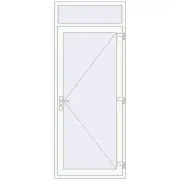 DOOR KORSA ALU STANDARD 72 1000x2490 mm RAL 9016 Traffic white two-sided