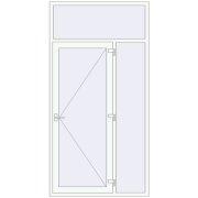 Drzwi zewnętrzne 1380x2700 mm DOOR KORSA OPTIMUM REHAU BRILLANT RAL 9016 Traffic white dwustronny Drzwi zewnętrzne 1380x2700 mm DOOR KORSA OPTIMUM REHAU BRILLANT RAL 9016 Traffic white dwustronny