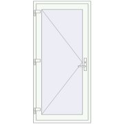 Drzwi zewnętrzne 900x1900 mm DOOR KORSA ALU STANDARD 72 RAL 9016 Traffic white dwustronny Drzwi zewnętrzne 900x1900 mm DOOR KORSA ALU STANDARD 72 RAL 9016 Traffic white dwustronny