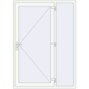DOOR KORSA OPTIMUM REHAU BRILLANT 1500x2100 mm RAL 9016 Traffic white two-sided