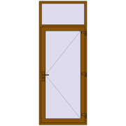 Entrance doors 1000x2600 mm DOOR KORSA OPTIMUM REHAU BRILLANT GOLDEN OAK two-sided