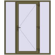 DOOR KORSA OPTIMUM REHAU BRILLANT 1800x2100 mm QUARTZ_GREY two-sided