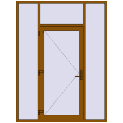 Drzwi zewnętrzne 1800x2400 mm DOOR KORSA OPTIMUM REHAU BRILLANT GOLDEN OAK dwustronny Drzwi zewnętrzne 1800x2400 mm DOOR KORSA OPTIMUM REHAU BRILLANT GOLDEN OAK dwustronny