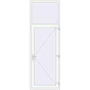 DOOR KORSA OPTIMUM REHAU BRILLANT 1000x3000 mm RAL 9016 Traffic white two-sided
