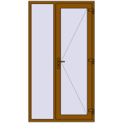 Drzwi zewnętrzne 1200x2180 mm DOOR KORSA OPTIMUM REHAU BRILLANT GOLDEN OAK dwustronny