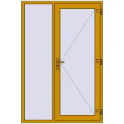 DOOR KORSA ALU STANDARD 72 1400x2100 mm RAL 1005 Honey yellow two-sided