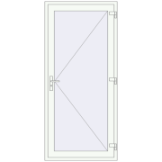 DOOR KORSA ALU STANDARD 72 1020x2180 mm RAL 9016 Traffic white two-sided