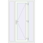 DOOR KORSA ALU STANDARD 72 1300x2100 mm RAL 9016 Traffic white two-sided