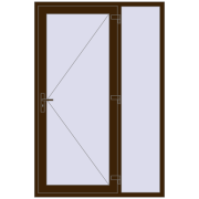 DOOR OPTIMUM REHAU BRILLANT 1400x2100 mm DARK_OAK dwustronny DOOR OPTIMUM REHAU BRILLANT 1400x2100 mm DARK_OAK dwustronny
