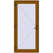 DOOR KORSA ENERGY-SAVING REHAU SYNEGO 1000x2100 mm GOLDEN OAK two-sided