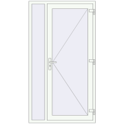 Drzwi zewnętrzne 1150x2100 mm DOOR KORSA OPTIMUM REHAU BRILLANT RAL 9016 Traffic white dwustronny Drzwi zewnętrzne 1150x2100 mm DOOR KORSA OPTIMUM REHAU BRILLANT RAL 9016 Traffic white dwustronny