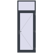 Drzwi zewnętrzne 900x2550 mm DOOR KORSA OPTIMUM REHAU BRILLANT ANTHRACITE_GREY_STRUKTURAL dwustronny
