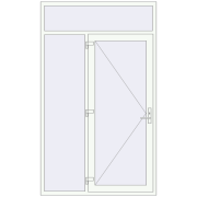 DOOR KORSA ENERGY-SAVING REHAU SYNEGO 1500x2500 mm ANTHRACITE_GREY_STRUKTURAL external