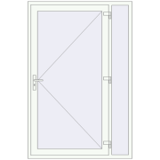 DOOR KORSA ALU STANDARD 72 1400x2100 mm RAL 9016 Traffic white two-sided