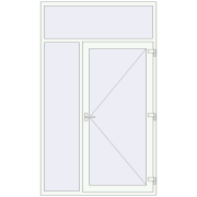 Drzwi zewnętrzne 1500x2500 mm DOOR KORSA OPTIMUM REHAU BRILLANT RAL 9016 Traffic white dwustronny
